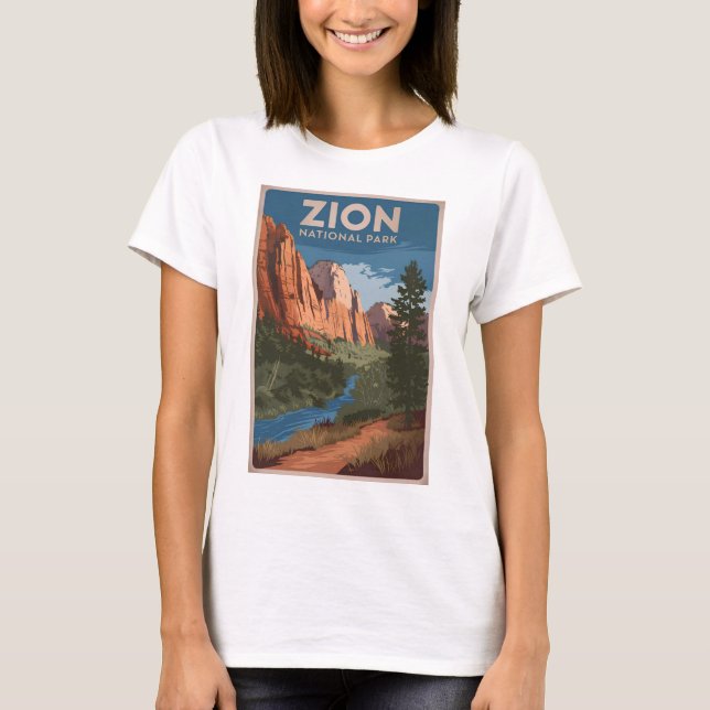 Camiseta Zion National Park Vintage (Frente)