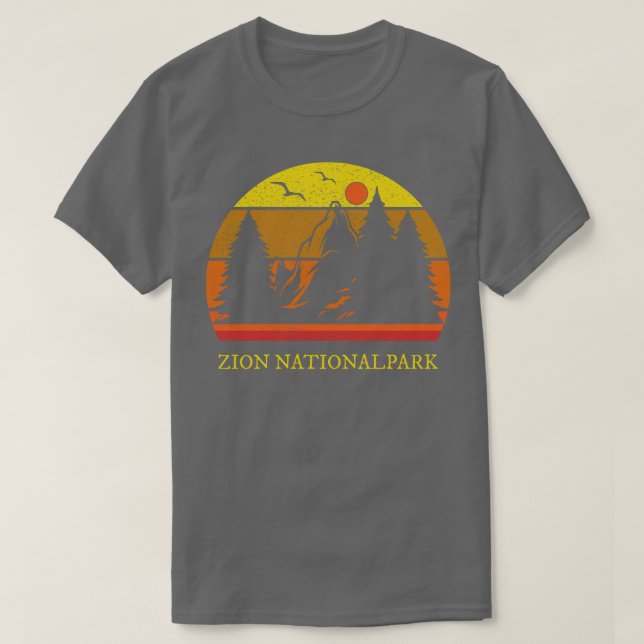 Camiseta Zion Nationalpark Retro Vintage (Frente do Design)