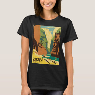Camiseta Zion The Narrows National Park Tourist Vintage Pos