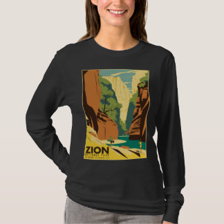 Camiseta Zion The Narrows National Park Tourist Vintage Pos