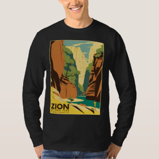 Camiseta Zion The Narrows National Park Tourist Vintage Pos
