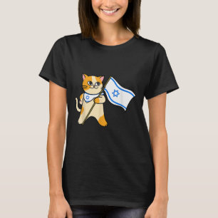 Camiseta Zionista Cat Israelita Flag Pro-israel Jewish