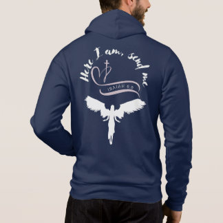 Camiseta Zip espiritual sobre Hoodie - Isaiah 6:8