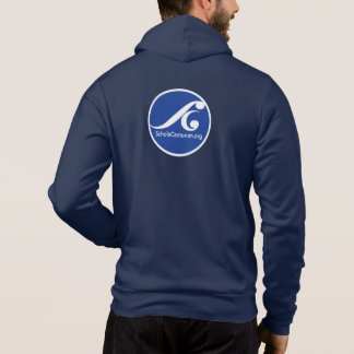 Camiseta Zip Hoodie, de uso masculino, com o logotipo Schol