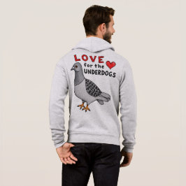 Camiseta Zip-Hoodie "Love For The Underdogs" mit Taube
