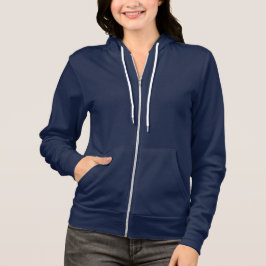 Camiseta Zip Hoodie, marinho