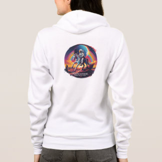 Camiseta Zip-hoodie, mulher unicórnio adulta