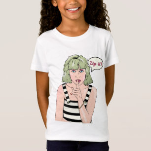 Camiseta Zip It Pop art mulher