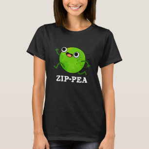 Camiseta Zip-pea Engraçado Zippy Pea Pun Dark BG