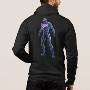 Camiseta Zip-Up brilhante Cósmico Retorno Mínimo do Negri