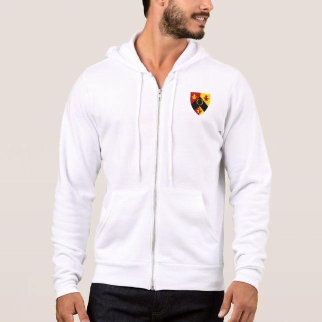 Camiseta Zip-Up Hoodie Hoodie, zonas arborizadas rustadas (Frente)