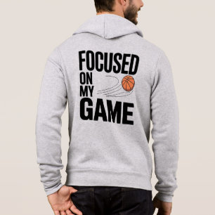 Camiseta ZIP-UP Hoodie Masculina de Basquete Focado