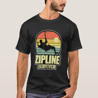 Camiseta Zipline Sobrevivente Ziplining Extreme Sports Trip