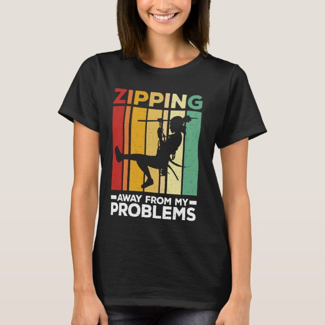 Camiseta Zipling Para Longe Dos Meus Problemas Zipline Zipl (Frente)