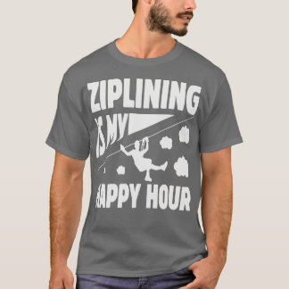 Camiseta Ziplining É Minha Feliz Hora Captivando Design com