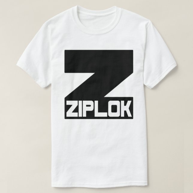 Camiseta Ziplok - Logotipo Preto (Frente do Design)