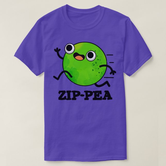 Camiseta Zippea Cute Zippy Pea Pun (Frente do Design)