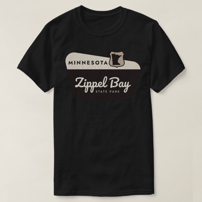 Camiseta Zippel Bay State Park Minnesota - Sinal de boas-vi (Frente do Design)
