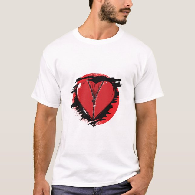 Camiseta Zipper Heart (Frente)