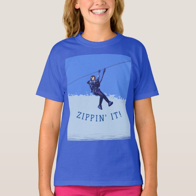 Camiseta ZIPPIN! - Cavaleiro Zipline (Frente)