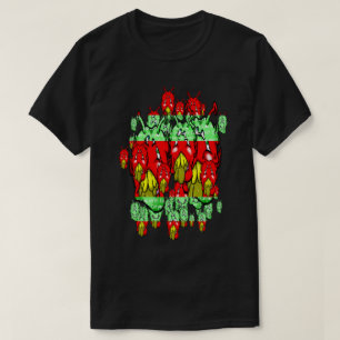 Camiseta Zippy Trippy Alienígena fica com os dentes verdes