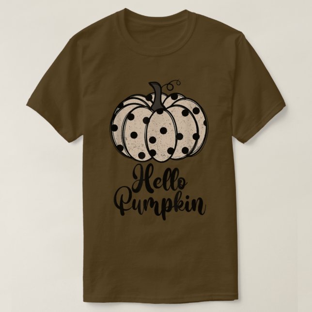 Camiseta Zj4w Hello Pumpkin White Pumpkin Ouumpkin Outono O (Frente do Design)
