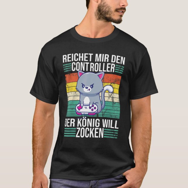 Camiseta Zocken Reichet Mir Den Controller König Ps5 Consol (Frente)