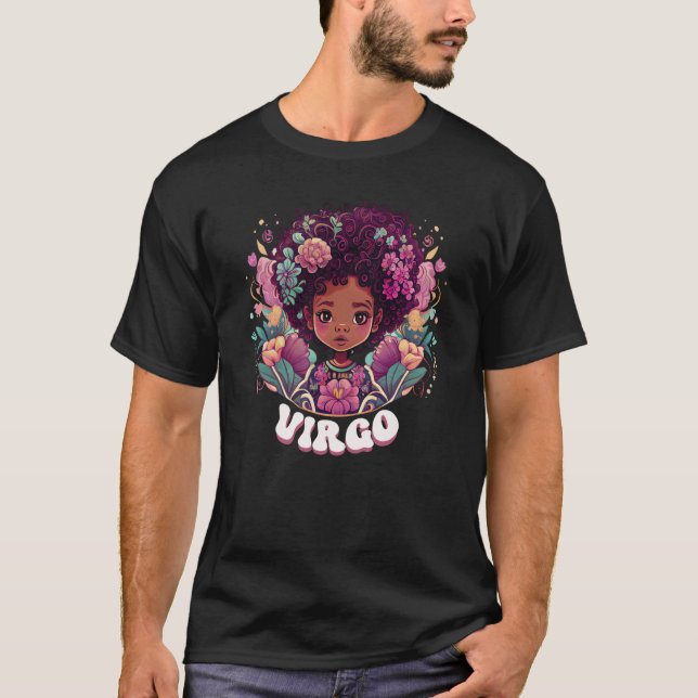Camiseta Zodiac Afro Girl August (Frente)