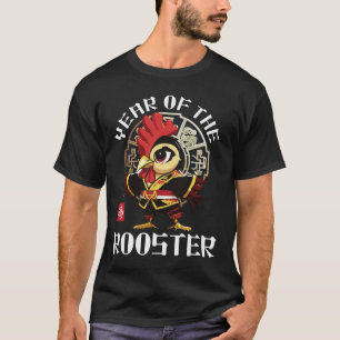 Camiseta Zodiac, Ano Lunar, Galo Chinês Cinto