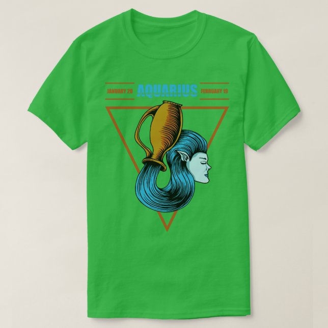 Camiseta Zodiac Aquarius 1 (Frente do Design)