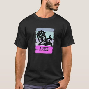 Camiseta Zodiac Aries Aries Aniversário de Nascer de abril
