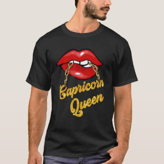 Camiseta Zodiac Astrology  Lip Capricorn Queen December