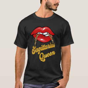 Camiseta Zodiac Astrology Lip Sagittarius Queen, novembro