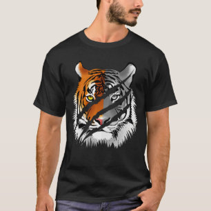 Camiseta Zodiac Black and White Tiger, ano novo chinês