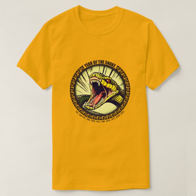 Camiseta Zodiac chinês "Cobra" (Frente do Design)