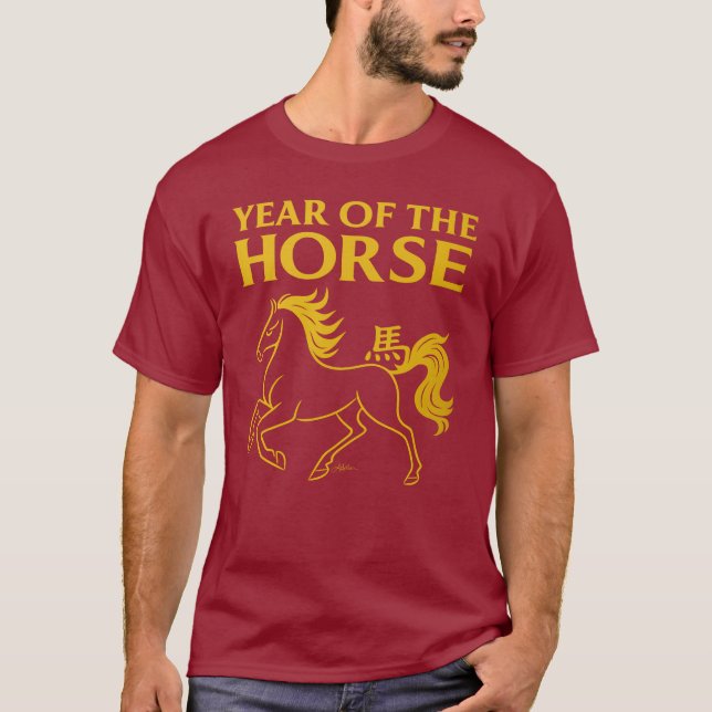 Camiseta Zodiac Chinese New Year 2026 Horse (Frente)