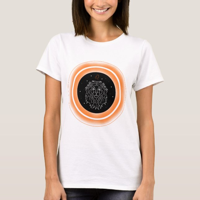Camiseta Zodiac Fire Element Leo (Frente)