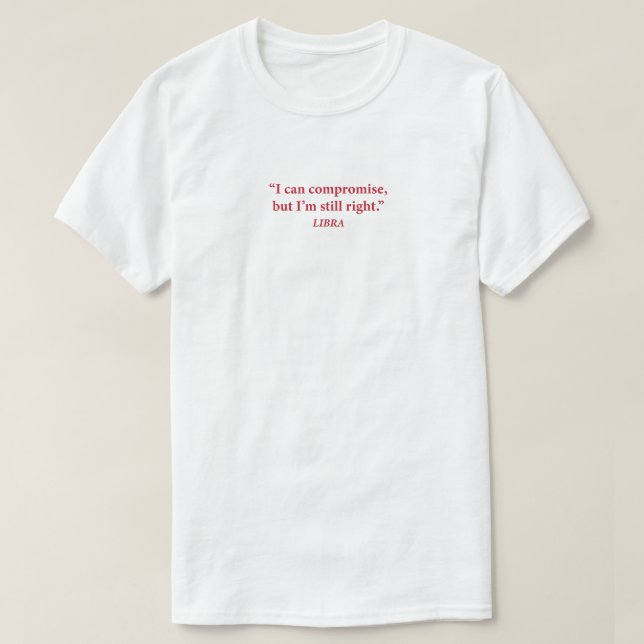  Camiseta Zodiac Indecisão Estética de Libra  (Frente do Design)