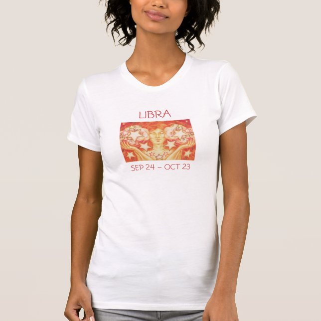 Camiseta Zodiac Libra SMS para senhoras (Frente)
