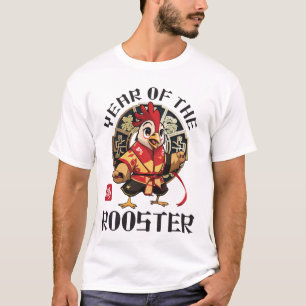 Camiseta Zodiac Lunar, Galo Chinês Cinto, Ano Novo