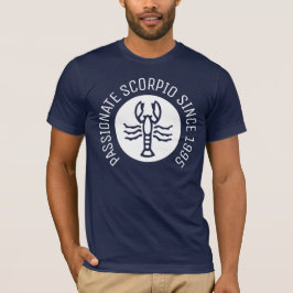 Camiseta Zodiac Passionate Scorpio Men, Ano de Nascimento P