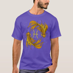 Camiseta Zodiac Peixes Dois Peixes Aniversário Presente