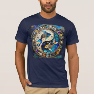 Camiseta Zodiac - Peixes Fish Yin e Yang