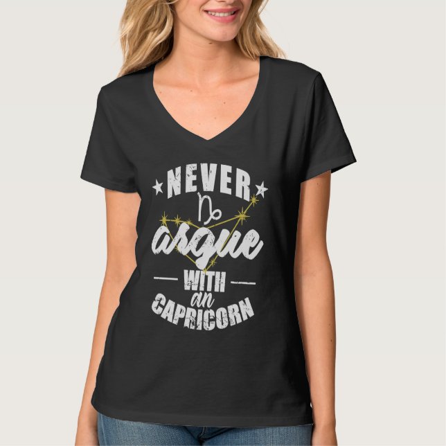 Camiseta Zodiac Sign Never argue with an Capricorn (Frente)