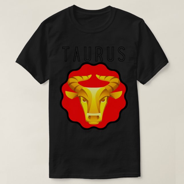 Camiseta Zodiac Sign Test Taurus Bull (Frente do Design)