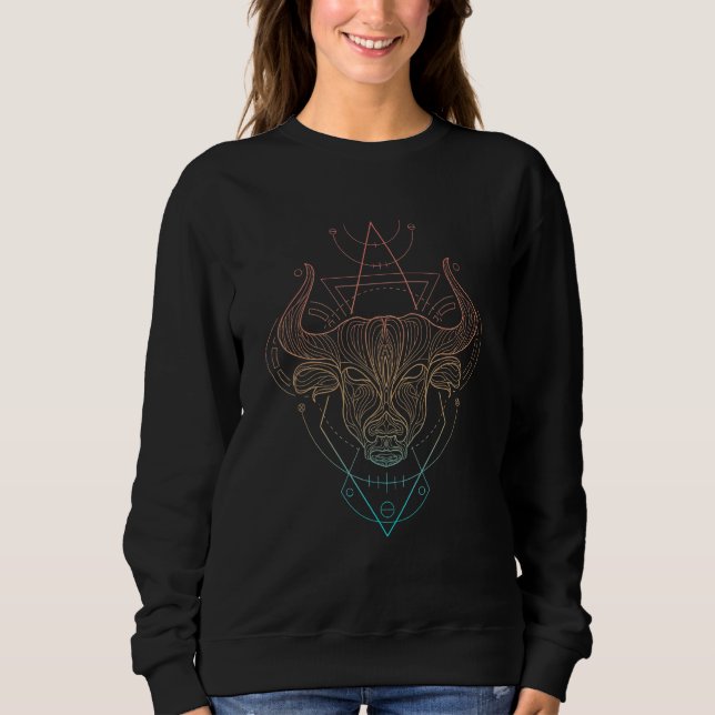 Camiseta Zodiac Taurus Geometria Sagrada (Frente)
