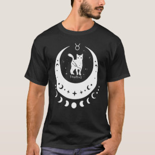 Camiseta Zodiac Taurus Horoscope Sinal de Astrologia Cat Cr