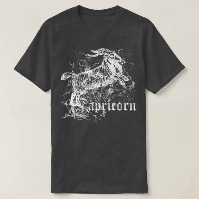 Camiseta Zodiac Vintage Capricorn (Frente do Design)
