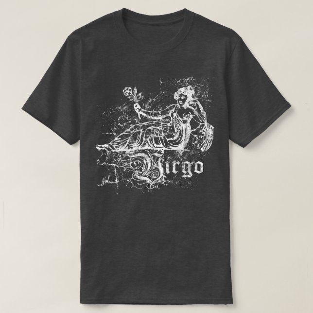 Camiseta Zodiac Vintage Virgo (Frente do Design)