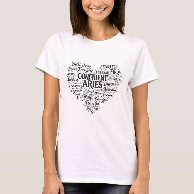 Camiseta Zodíaco Áries para Mulheres | Nuvem de Pa (Frente)